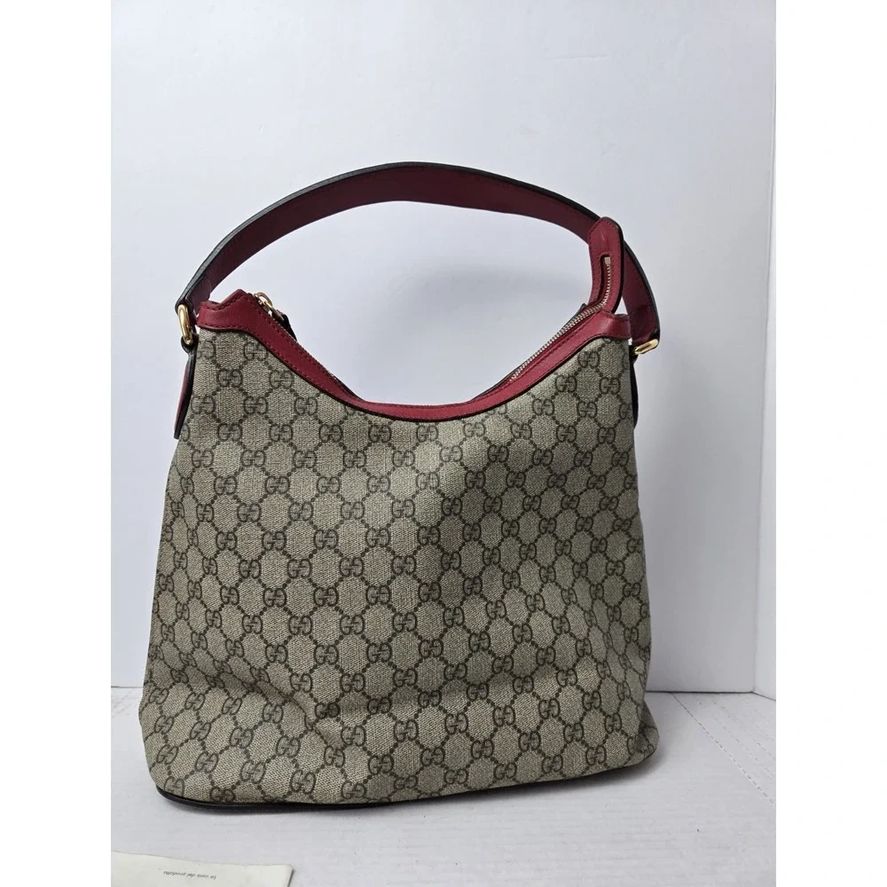 Gucci Hobo Supreme bag 41430 red brown pink - Picture 4 of 10